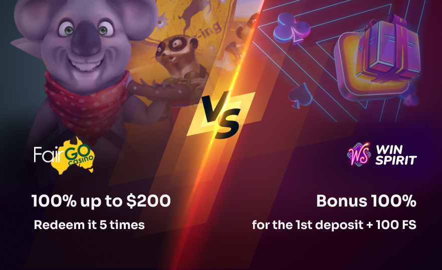 FairGo Casino Bonuses vs WinSpirit Casino Bonuses